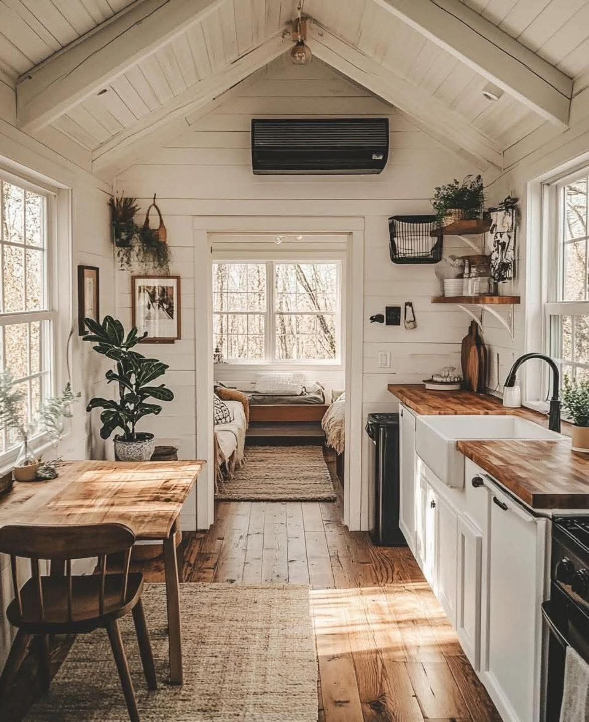 A bright, cozy, freshly cleaned home that feels calm and welcoming
